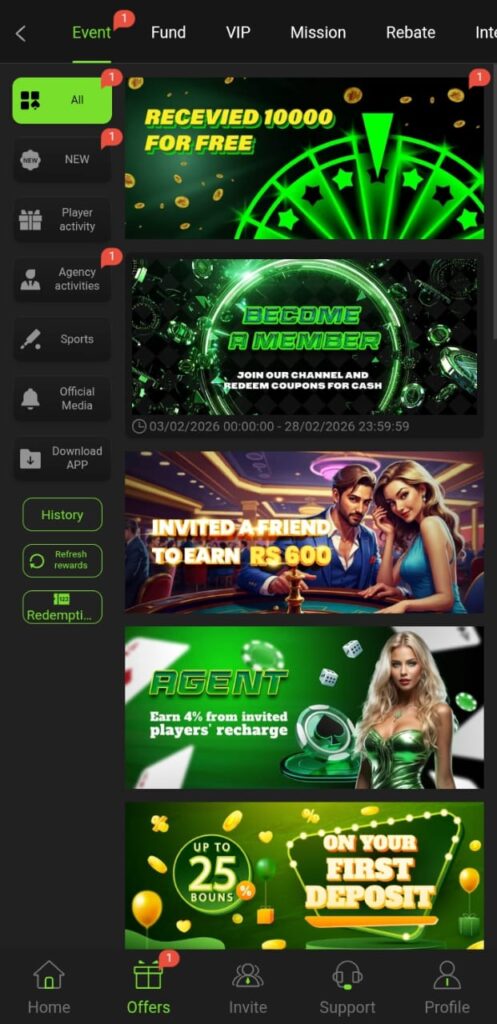 Funup777 Game rewards
