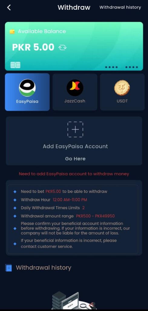 Royal PK777 Game Withdrawl