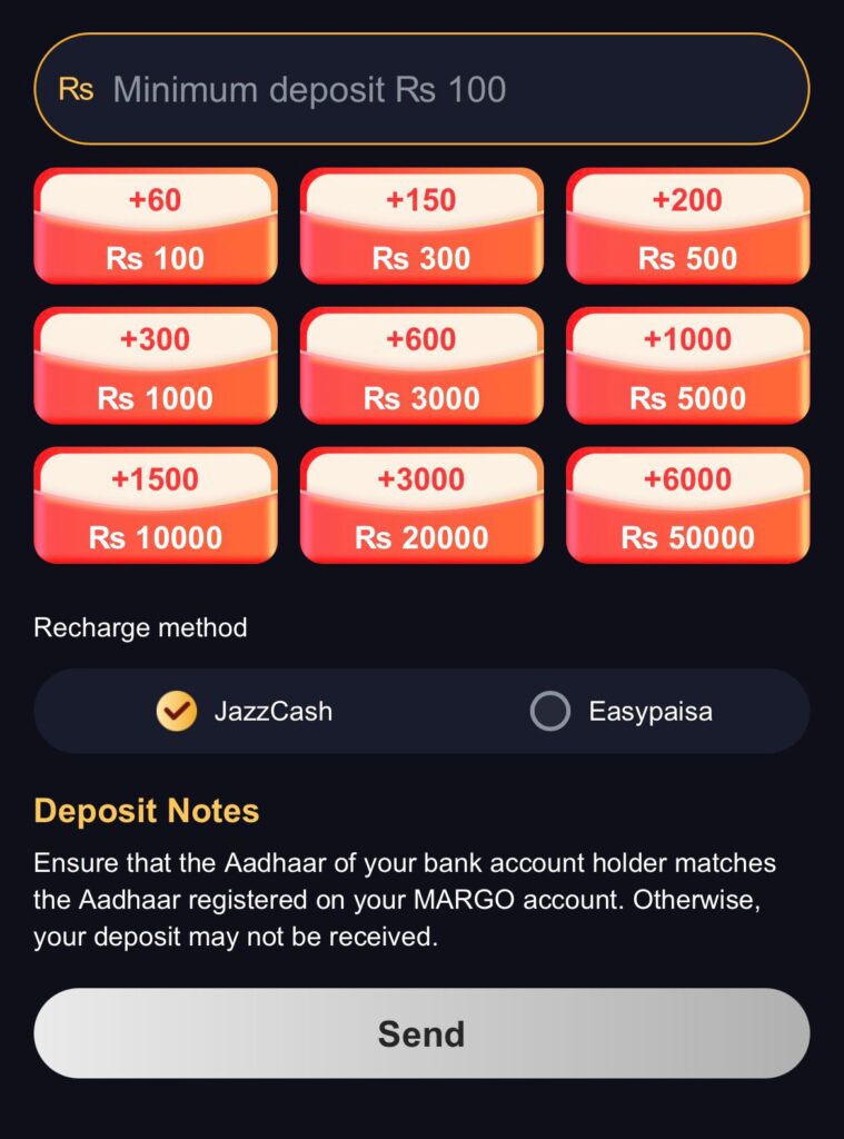 Margo Bet Game Deposit